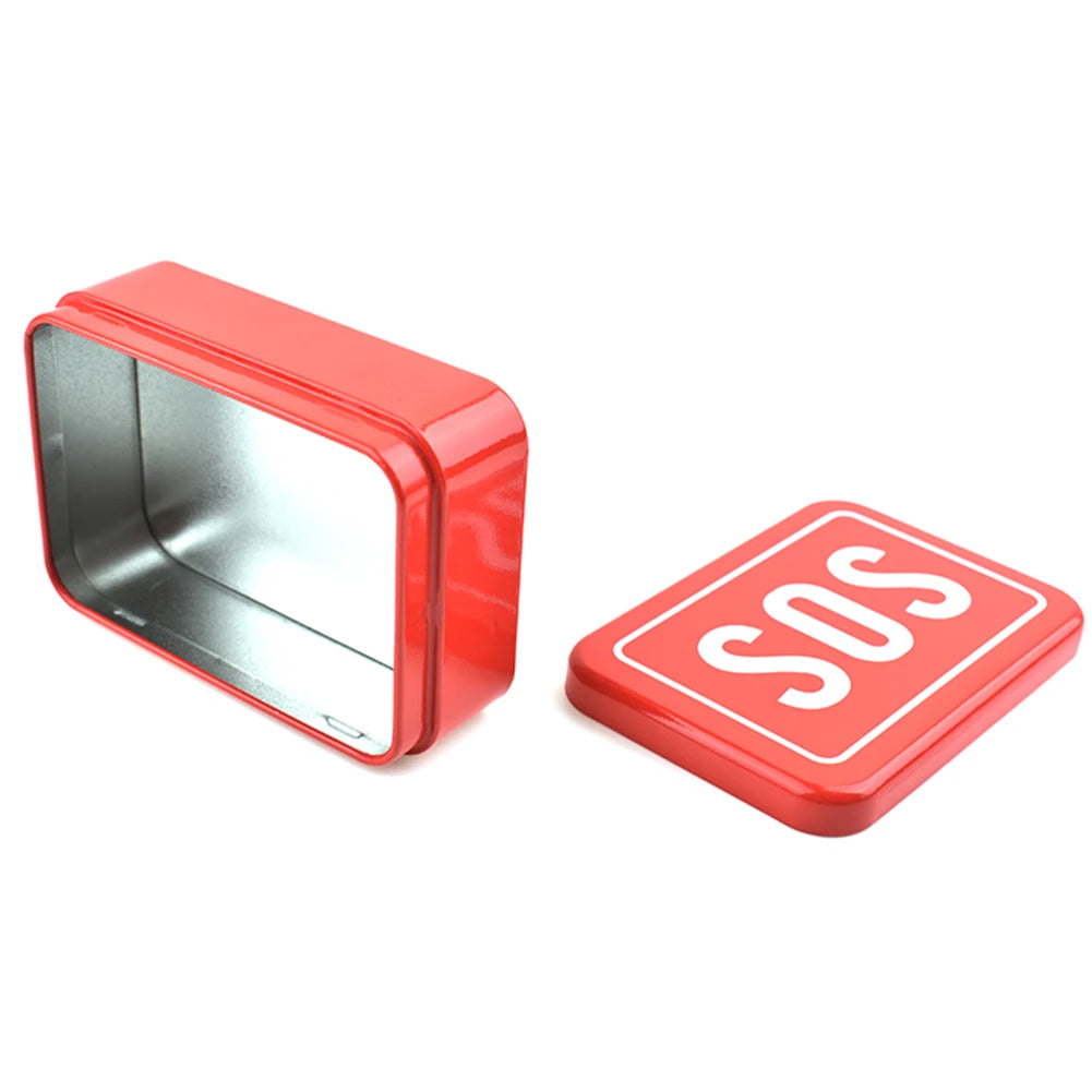 Mini Outdoor Storage Container Portable Iron Medical First Aid Organizer Practical Camping Equipment