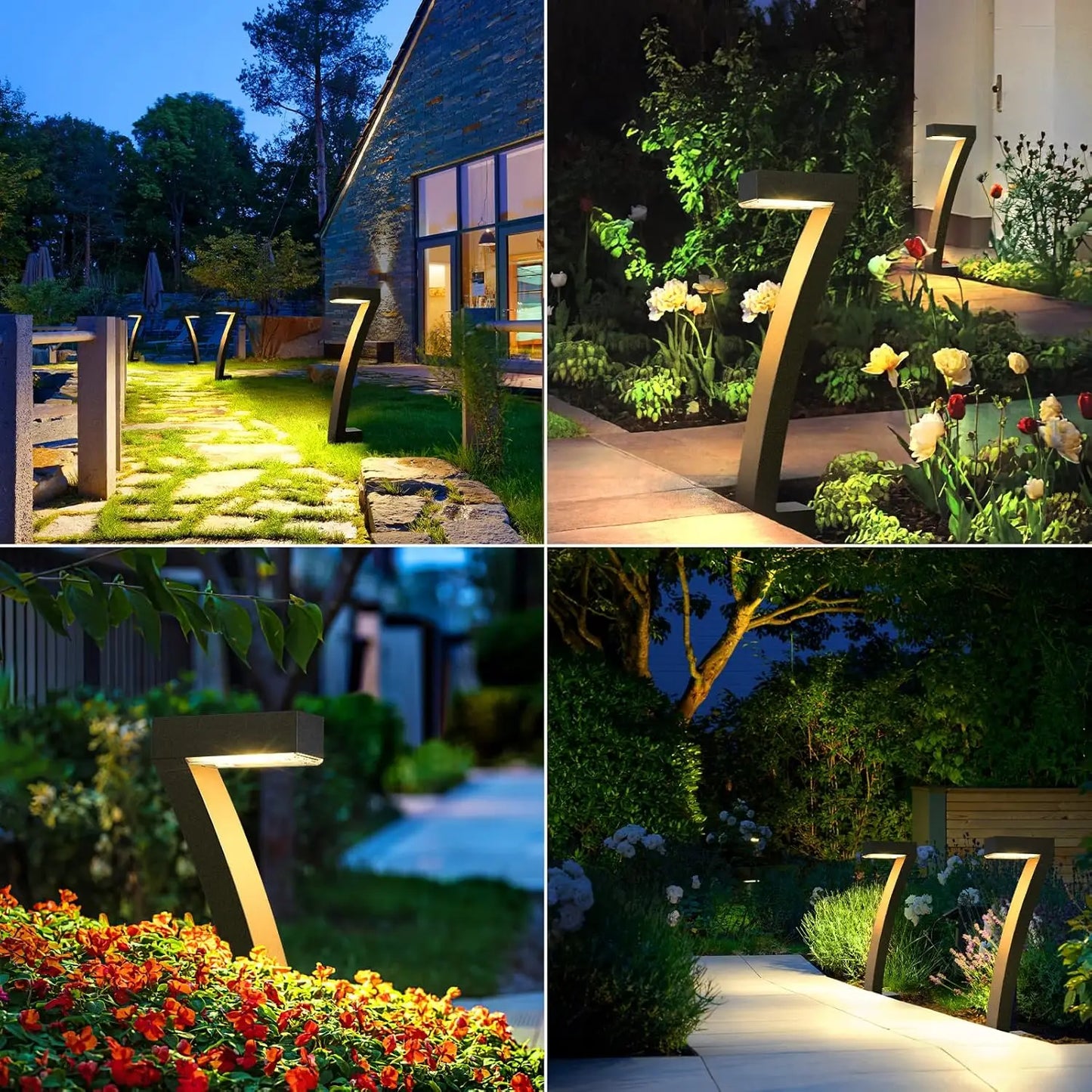 6Pack Bright Solar Outdoor Lights Pathway, 12 Hrs Solar Garden Lights, Auto On/Off for Outside Landscape Path Yard Walkway