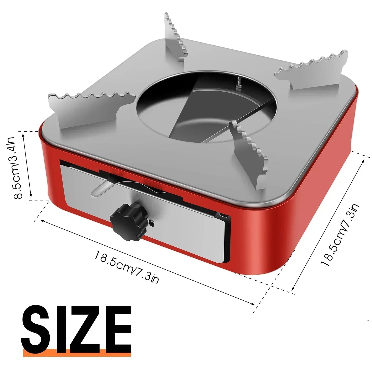 Portable Camping Stove with Adjustable Firepower Drawer Alcohol Stove For Outdoor Barbecue Camping Equipment