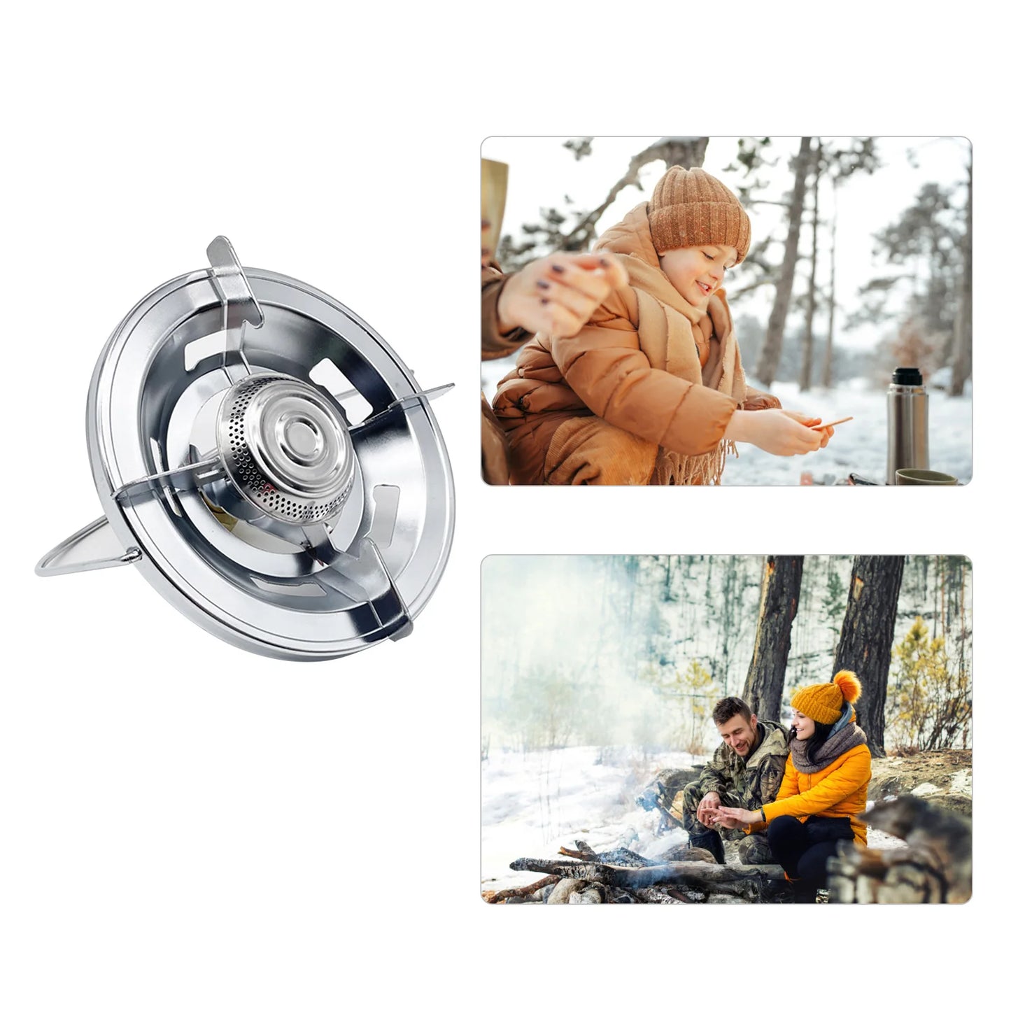 Copper Outdoor Liquefied Gas Furnace Integrated Liquefied Cylinder Stoves Portable with Handle Camping Equipment