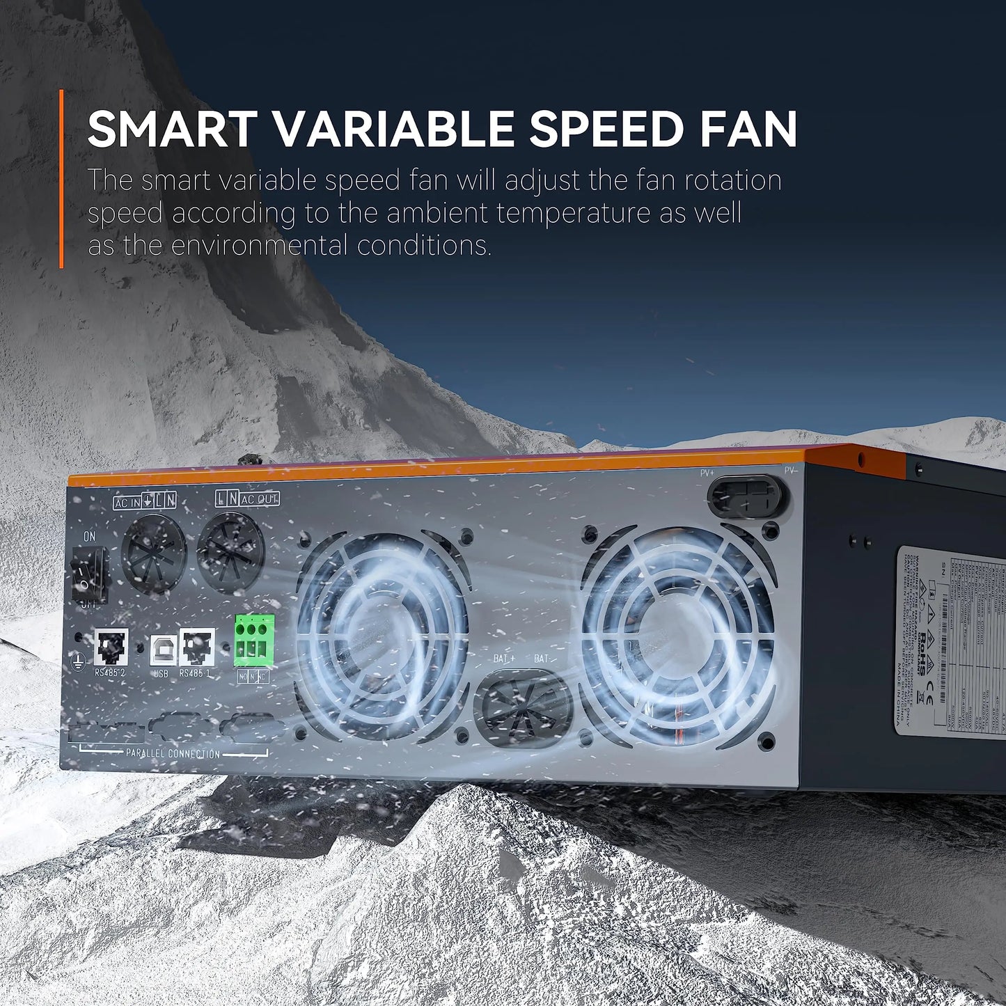 PowMr 24V 110V Solar Inverter Hybrid 3KW MPPT 80A 100A Off Grid Pure Sine Wave Inverter 110V 120V