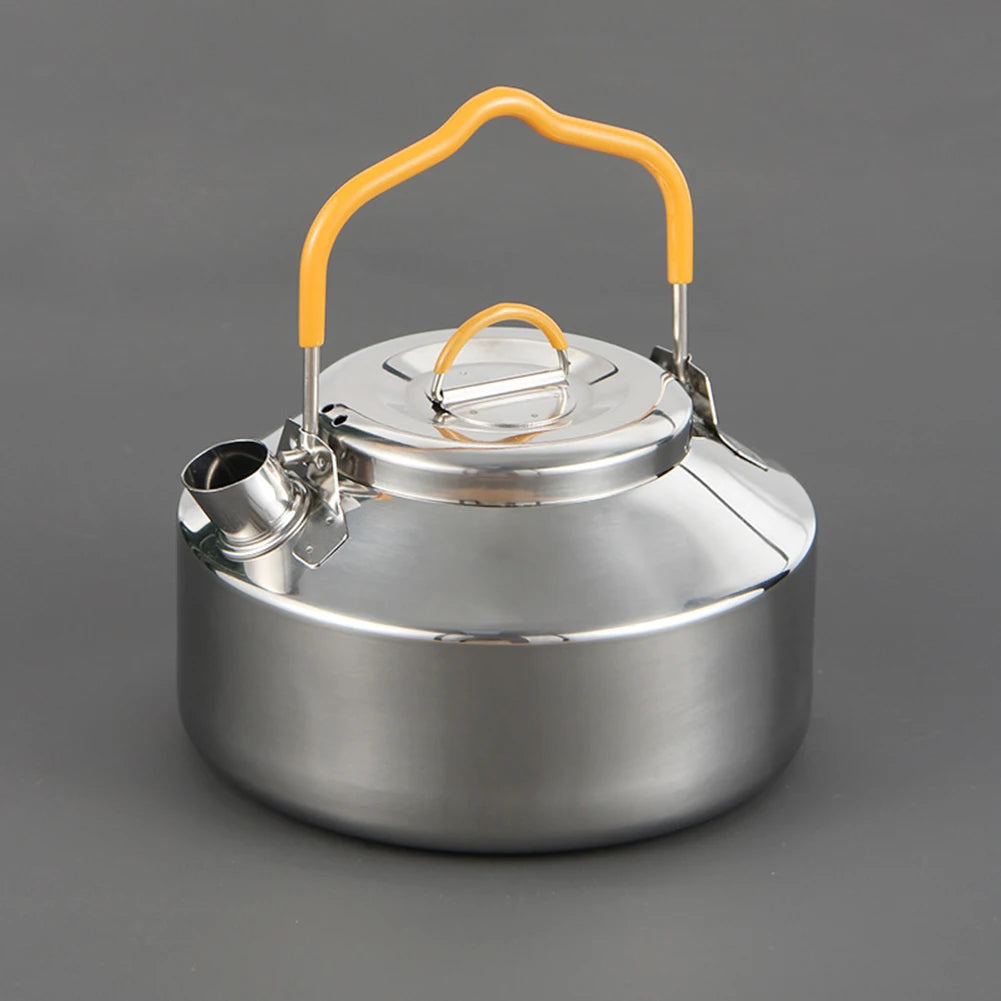 800ml Outdoor Portable Kettle 304 Stainless Steel Teapot Outdoor Hiking Camping Cooking Utensils Equipment
