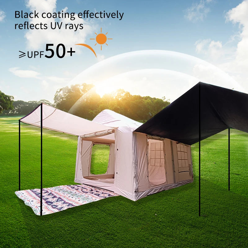 10-12 People Inflatable Tent for Camping Large Inflatable Tent, Easy Setup Glamping Tent with Pump,4 Season Tents for Camping,I