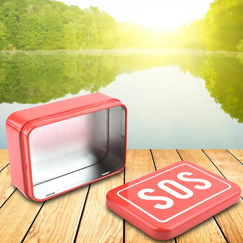 Mini Outdoor Storage Container Portable Iron Medical First Aid Organizer Practical Camping Equipment