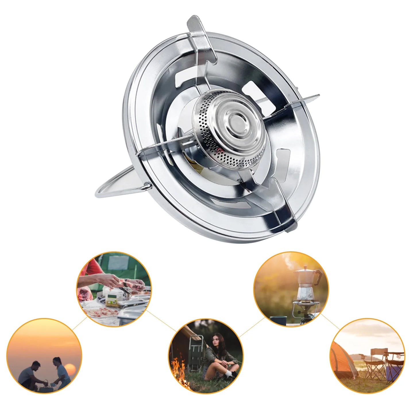 Copper Outdoor Liquefied Gas Furnace Integrated Liquefied Cylinder Stoves Portable with Handle Camping Equipment