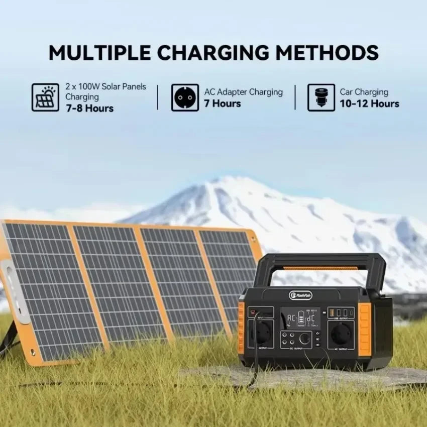 Portable Power Station 200-1000W Solar Equipment Generator Big Peak Power Output Camping Outdoor Apartment Charging Station