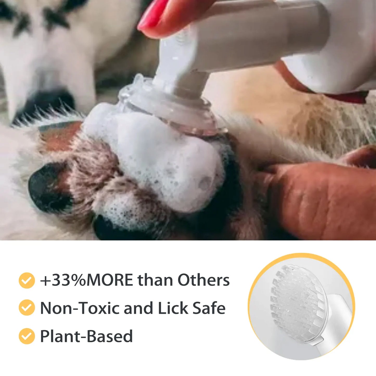 Yegbong 100ml Pet Paw Foam Cleaner Pet Foot Cleaning Wash Dog Cat Gentle Nourish Paw Remove Dirt Waterless Pet Foot Clean Mousse