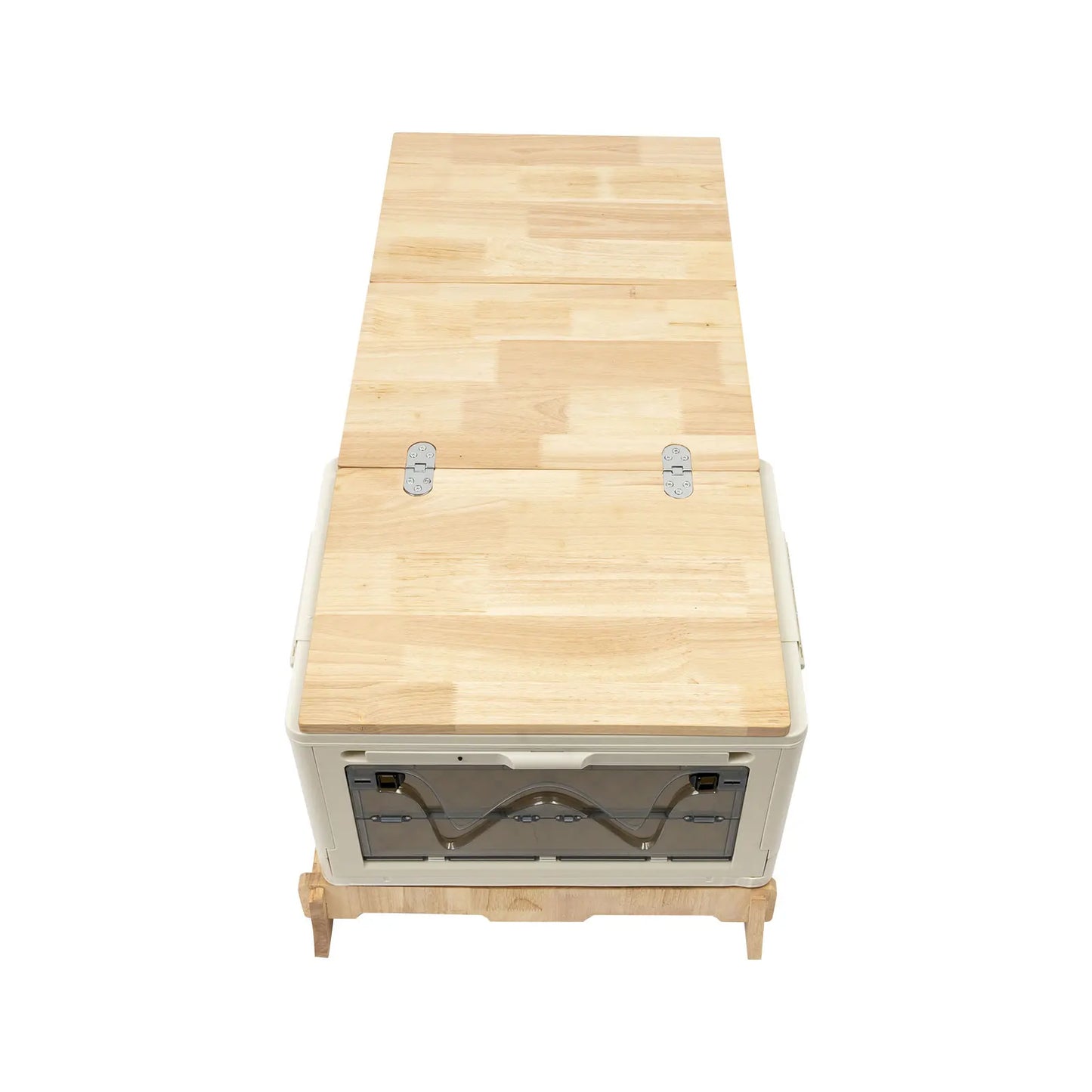 Folding Camping Table with Storage, Lightweight Camp Storage Box, Small Portable Foldable Compartment Table for Indoor, Outdoor