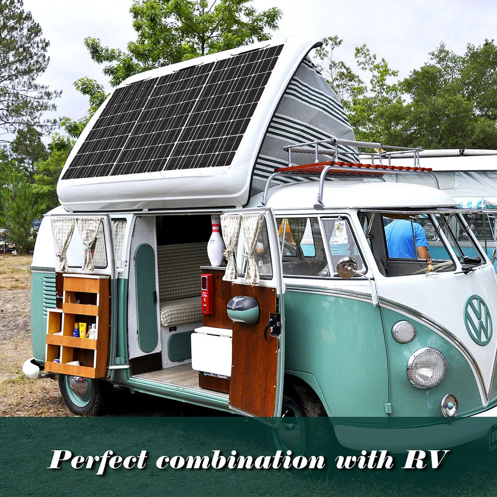 Solar Panels 400 Watts Flexible Waterproof Monocrystalline Solar Cell Panel Kit for Camping Home Car Off Grid 12Volt System