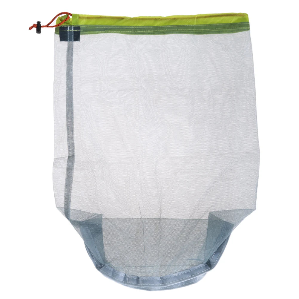 Ultralight Camping Sports Mesh Drawstring Storage Bag Hiking Climbing Stuff Sack Laundry Bag Factory Price S-XXL