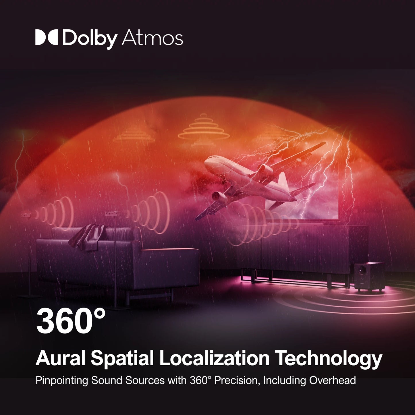 ULTIMEA 7.1.4 SoundBar with Dolby Atmos, 740W True Wireless High-End Surround Sound System with 8" Wireless Subwoofer