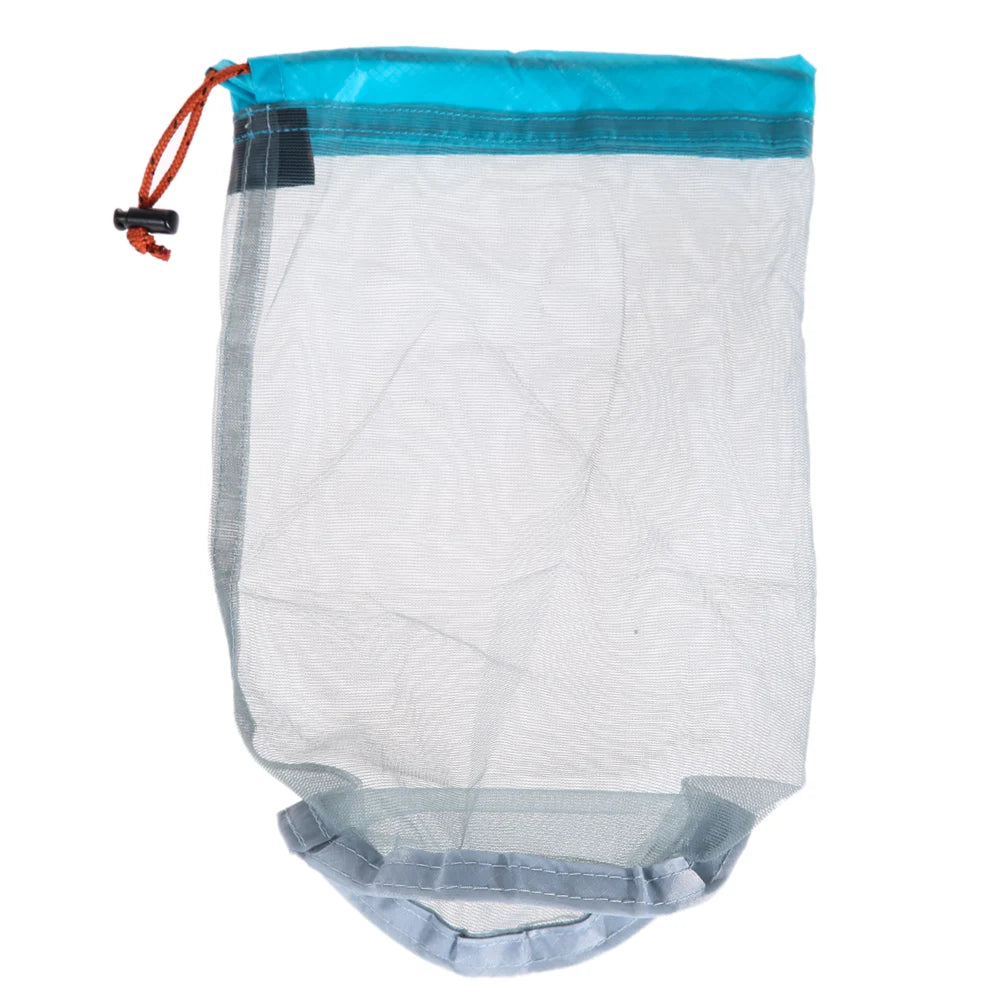 Ultralight Camping Sports Mesh Drawstring Storage Bag Hiking Climbing Stuff Sack Laundry Bag Factory Price S-XXL