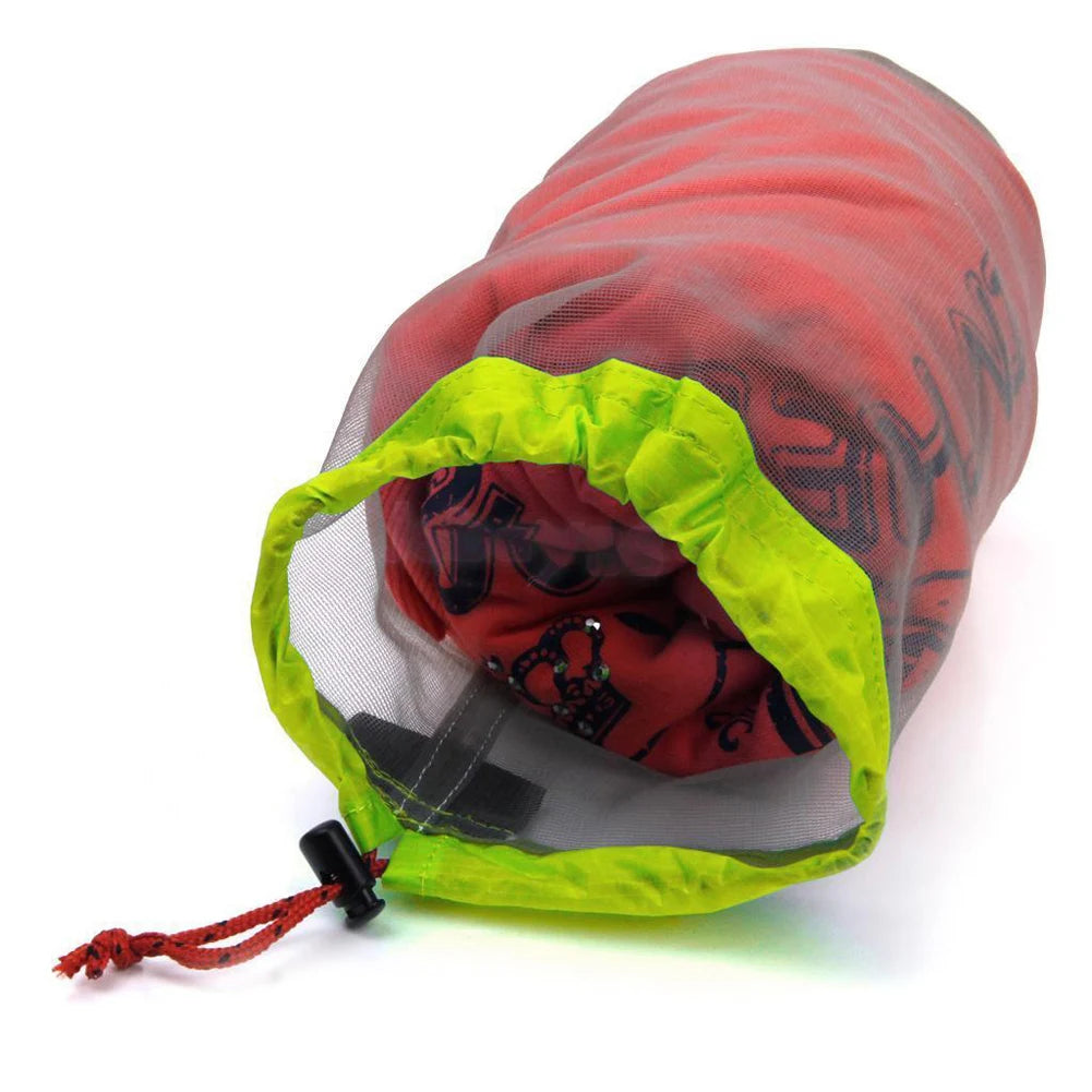 Ultralight Camping Sports Mesh Drawstring Storage Bag Hiking Climbing Stuff Sack Laundry Bag Factory Price S-XXL