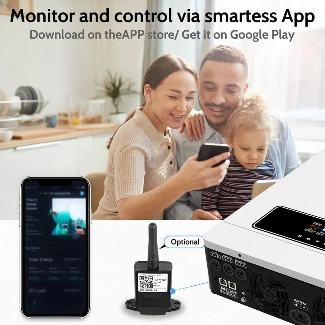 ECGSOLAX 4.2KW MPPT PV Max 500VDC inverter pure sine wave solar inventer off grid hybrid inverter 24v