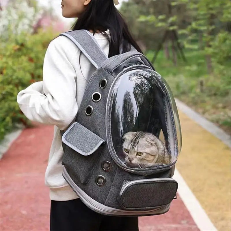Cat Backpack Carrier Pet Bag Carrier Cat Travel Pouch Backpack Breathable Space Capsule Pet Carrier Cat Bag Pet Backpack For Comfortable Travel