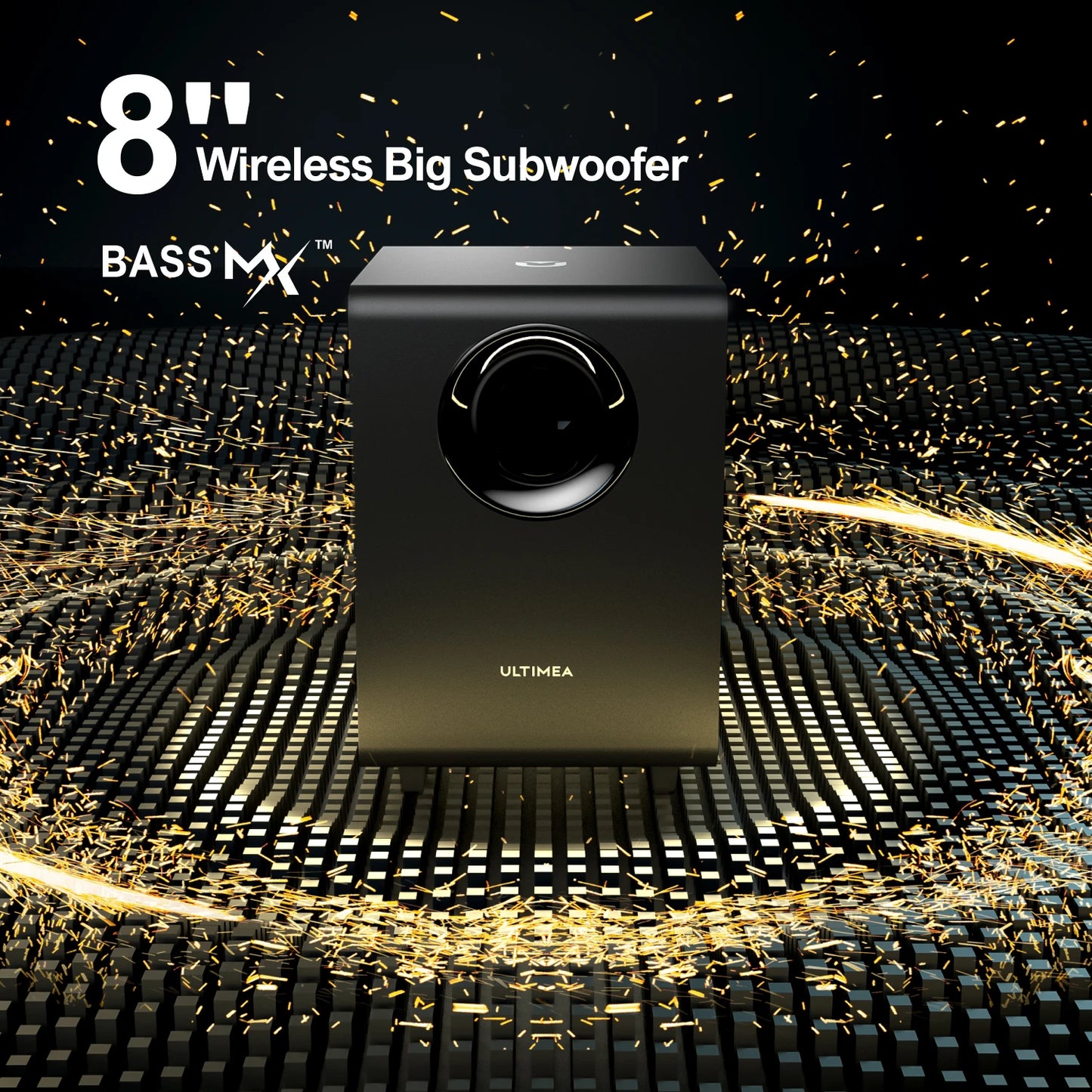 ULTIMEA 7.1.4 SoundBar with Dolby Atmos, 740W True Wireless High-End Surround Sound System with 8" Wireless Subwoofer