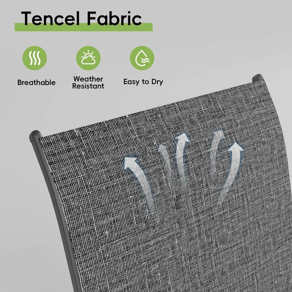 Patio Chairs Set of 4, Outdoor Stackable Dining Chairs for All Weather, Breathable Metal Modern Outdoor Furniture