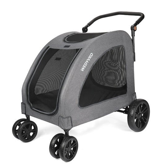 Pet Stroller,High Quality 3 Big Wheels Pet Dog Cat Trolley Strollers Outdoor Travel Carrier Cat Dog Pet Cart Portable