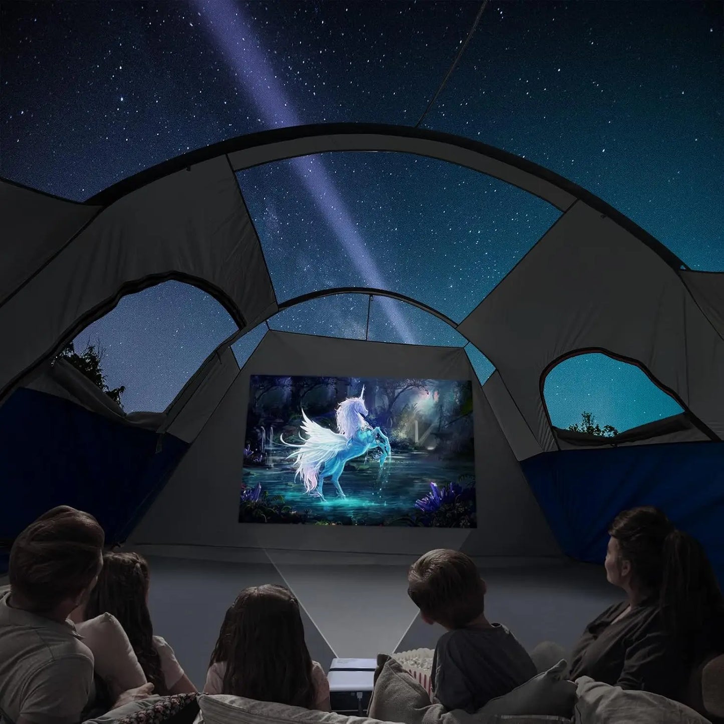 HIKERGARDEN 10 Person Camping Tent - Portable Easy Set Up Family Tent for Camp, Windproof Fabric Dome Tent Outdoor for Hiking