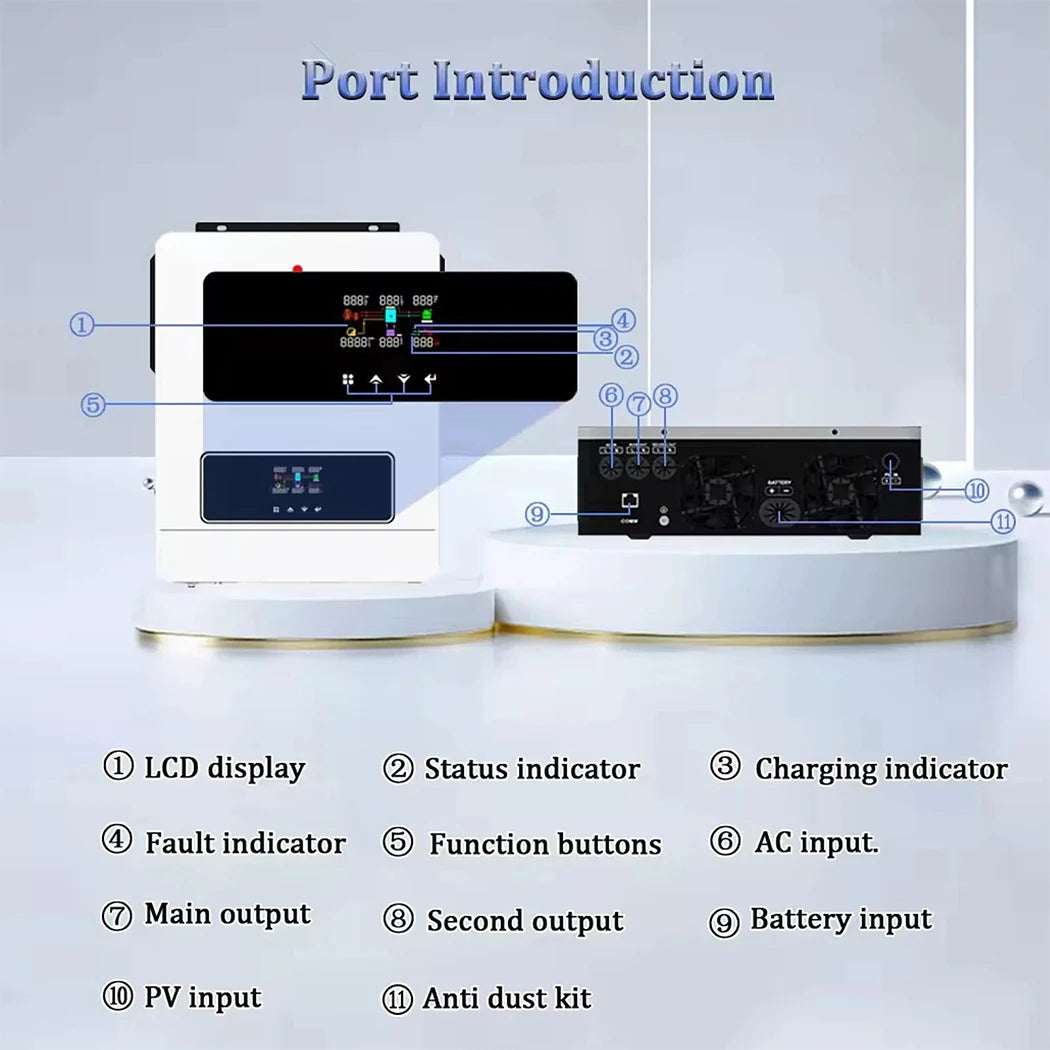 ECGSOLAX 4.2KW MPPT PV Max 500VDC inverter pure sine wave solar inventer off grid hybrid inverter 24v