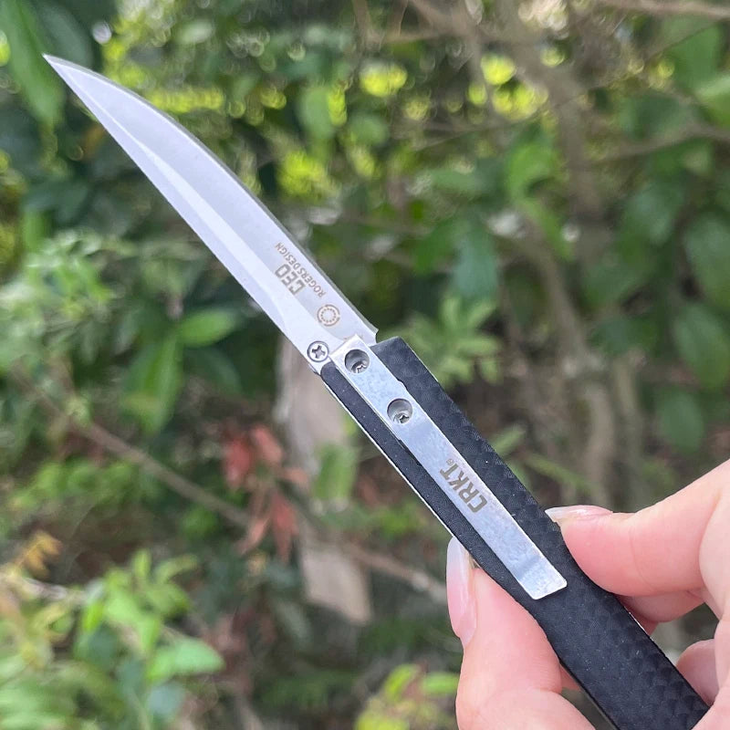 7096Premium Portable Outdoor Folding Knife - High hardness sharp stainless steel EDC Survival Knife for camping