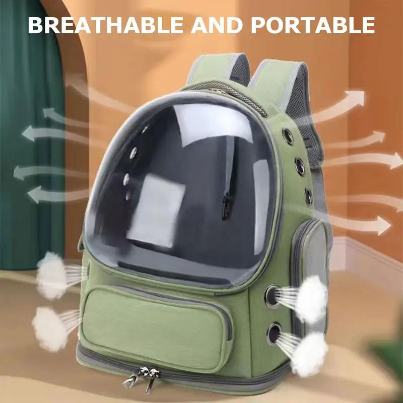 Cat Backpack Carrier Pet Bag Carrier Cat Travel Pouch Backpack Breathable Space Capsule Pet Carrier Cat Bag Pet Backpack For Comfortable Travel