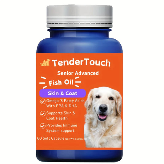 60 Capsules Amazing Omega 3 Fish Oil for Dogs and Cats for Skin Health and Shedding