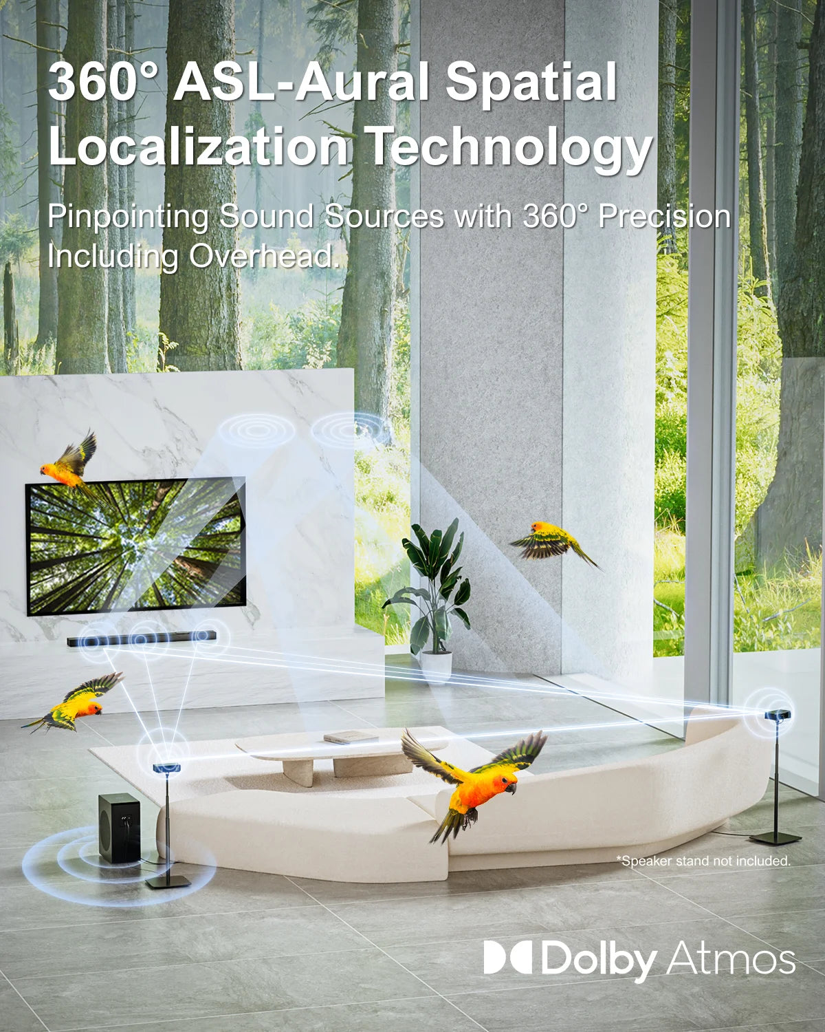 ULTIMEA 520W 5.1.2 Soundbar with Dolby Atmos for Smart TV,4K HDR Pass-through,Home Theater Wireless Bluetooth Soundbar Speakers