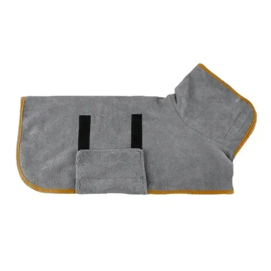 1pc Pet Bathrobe Fast Drying Towel Microfiber Absorbent Soft Bath Robe for Small Medium Large Dogs