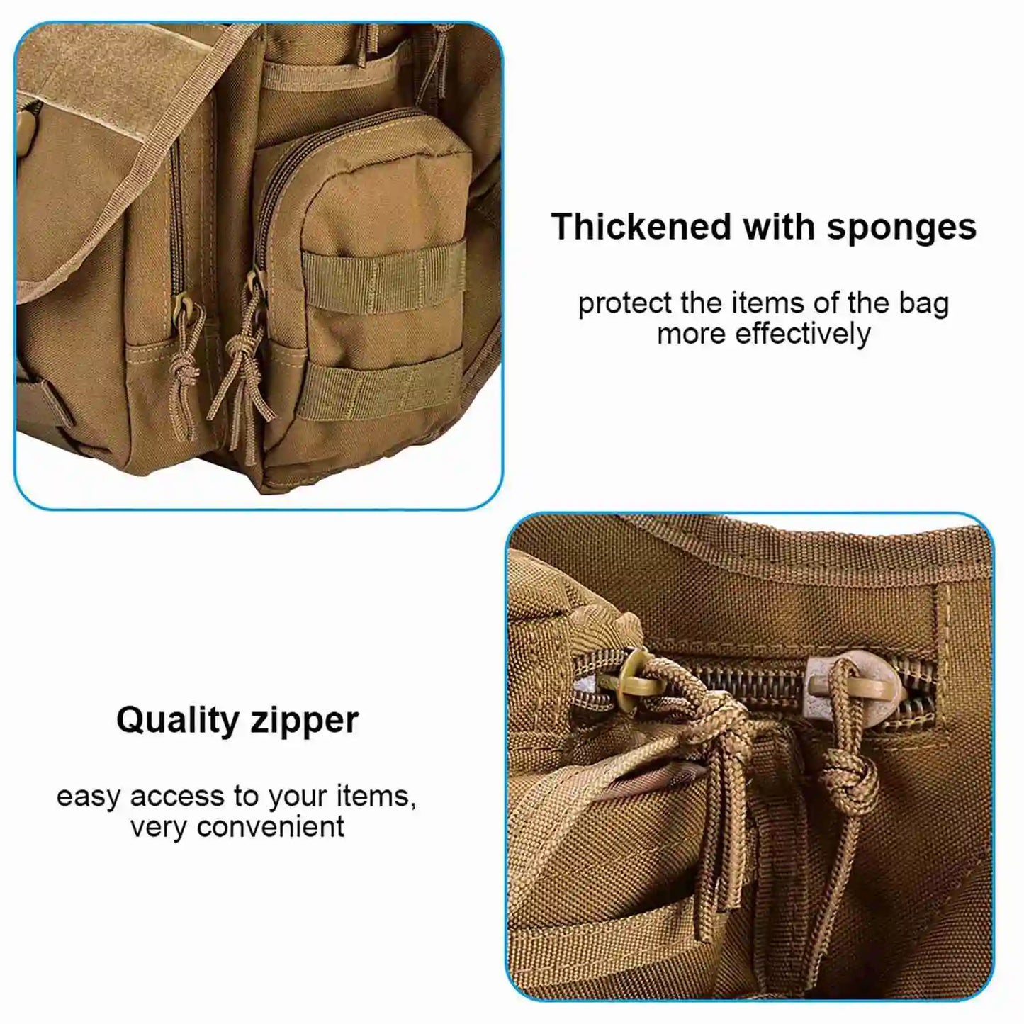 Waterproof Fishing Shoulder Bags Outdoor Sports Cycling Crossbody Chest Single Backpack Travel Climbing Camping Tactical Handbag