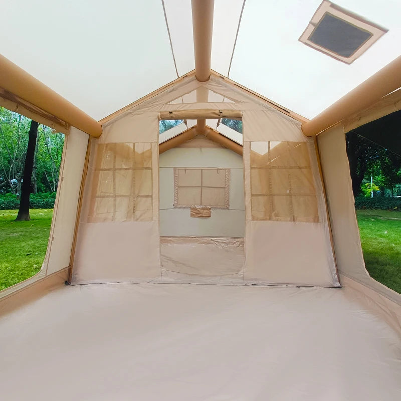10-12 People Inflatable Tent for Camping Large Inflatable Tent, Easy Setup Glamping Tent with Pump,4 Season Tents for Camping,I