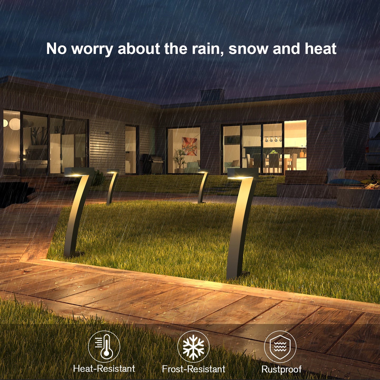 6Pack Bright Solar Outdoor Lights Pathway, 12 Hrs Solar Garden Lights, Auto On/Off for Outside Landscape Path Yard Walkway