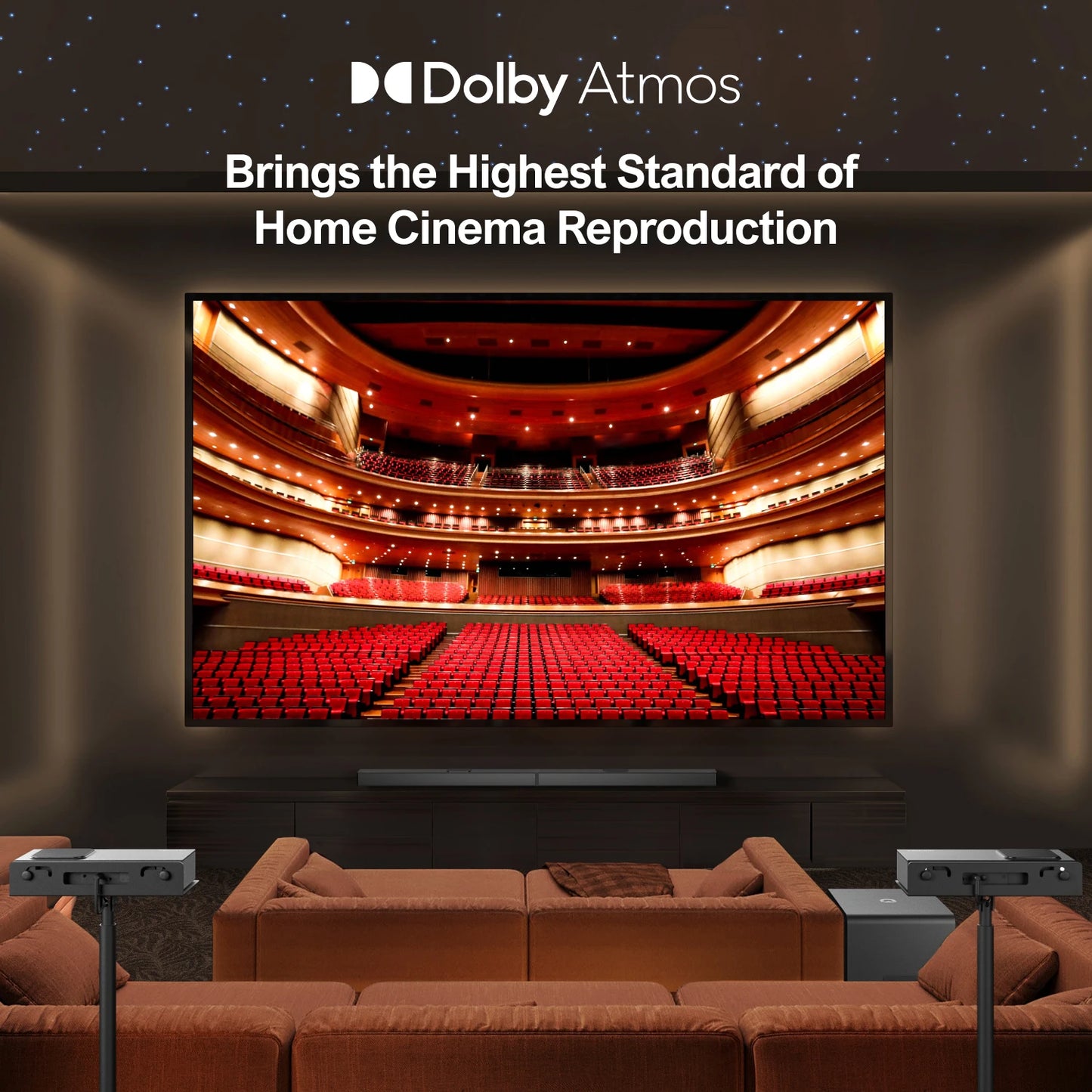 ULTIMEA 7.1.4 SoundBar with Dolby Atmos, 740W True Wireless High-End Surround Sound System with 8" Wireless Subwoofer