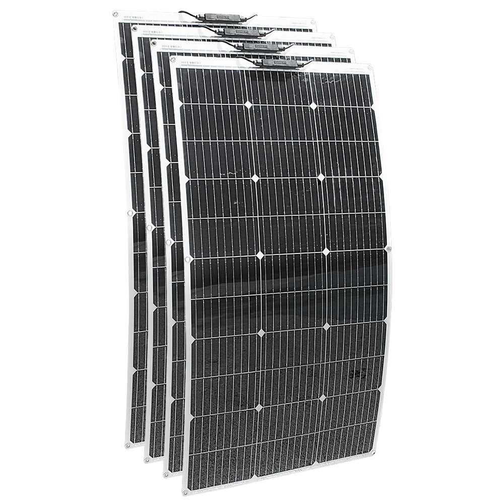 Solar Panels 400 Watts Flexible Waterproof Monocrystalline Solar Cell Panel Kit for Camping Home Car Off Grid 12Volt System