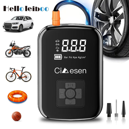 1pc Car Wireless Air Pump 150PSI Portable Electric Tire Inflator for Car Bicycle Motorcycle US
