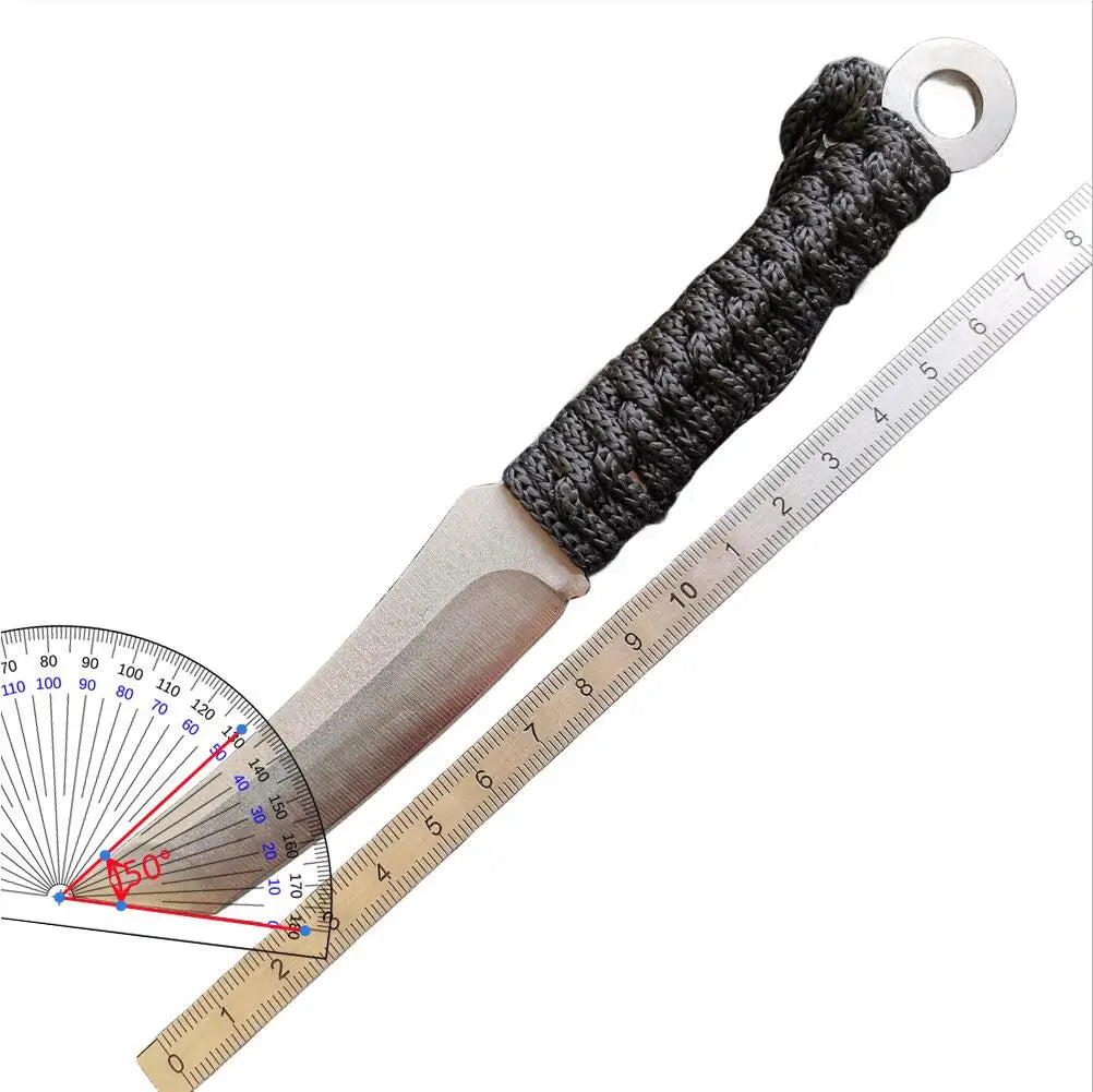 High carbon S.S. Fixed Blade Knife with Sheath and Cord Knife for Hunting Camping and Field Survival Tactical Combat Outdoor