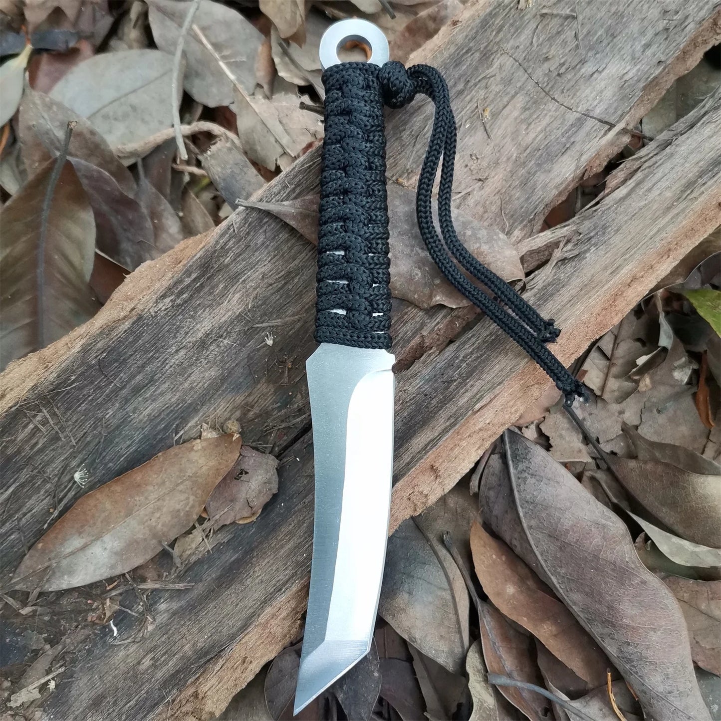 High carbon S.S. Fixed Blade Knife with Sheath and Cord Knife for Hunting Camping and Field Survival Tactical Combat Outdoor