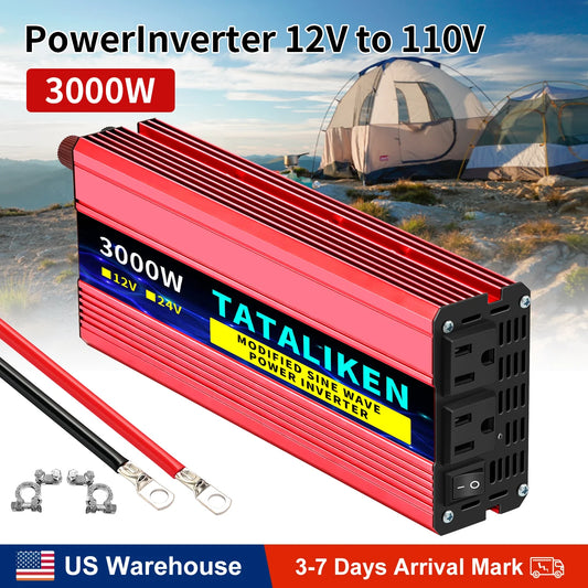 Modified Sine Wave Inverter 12V DC To AC 110V 600W 1500W 2200W 3000W 4000W 60HZ With LED Display