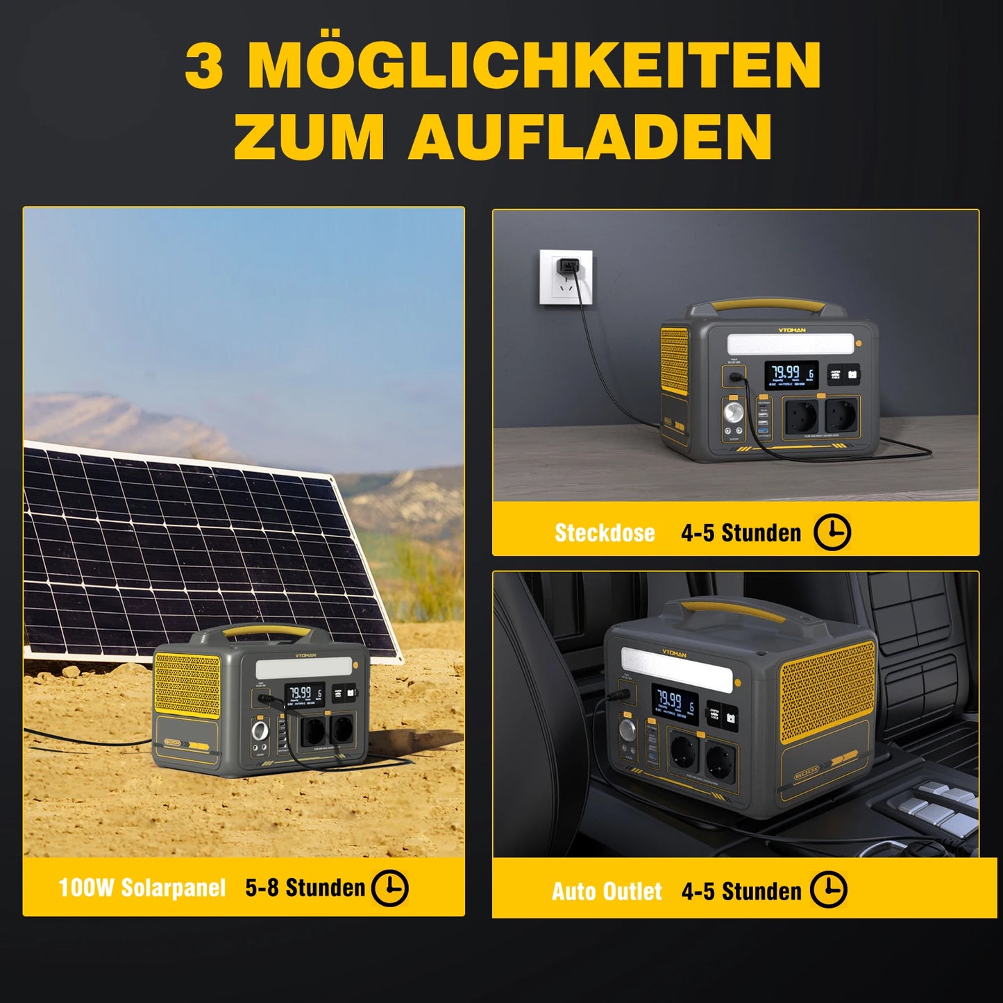 VTOMAN JUMP 600X Power Stations 299Wh LiFeP04 Battery Emergency Backup High-power Power Supply Camping Equipment Generator