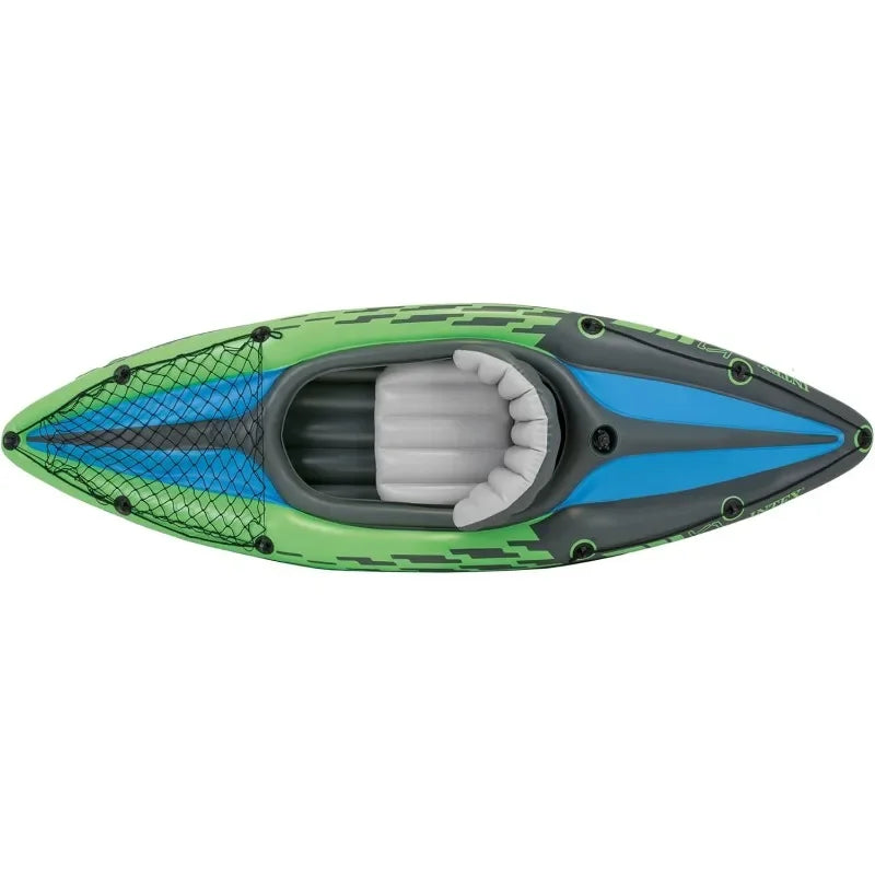 Popular.Challenger Inflatable Kayak Series: Includes Deluxe 86in Kayak Paddles and High-Output Pump – SuperStrong PVC – Adjustab