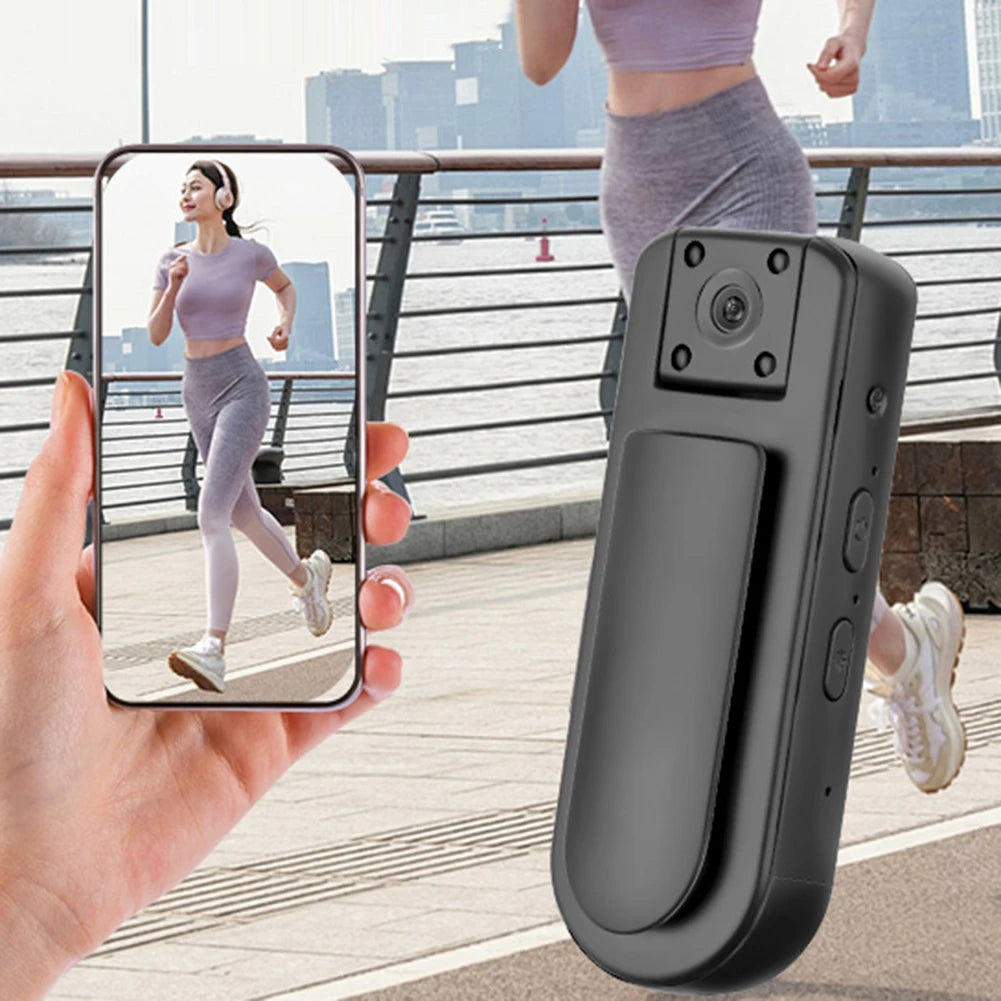 HD 1080P Mini Body Camera 180° Rotatable Lens WiFi Portable Small Personal Camcorder with Audio & Video Recording Body Worn Cam