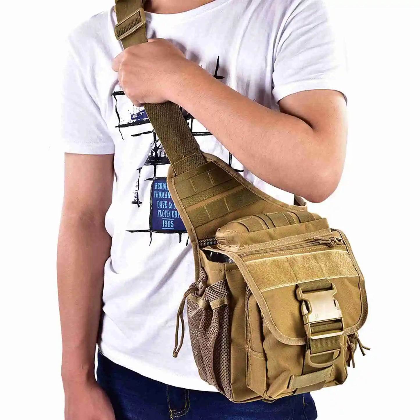 Waterproof Fishing Shoulder Bags Outdoor Sports Cycling Crossbody Chest Single Backpack Travel Climbing Camping Tactical Handbag