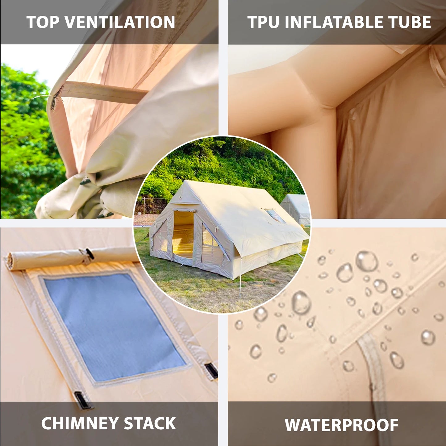 Inflatable Tents for Camping,Large Inflatable Camping Tent with Hand Pump,Inflatable Tent,Easy Setup Tents for Camping Portable