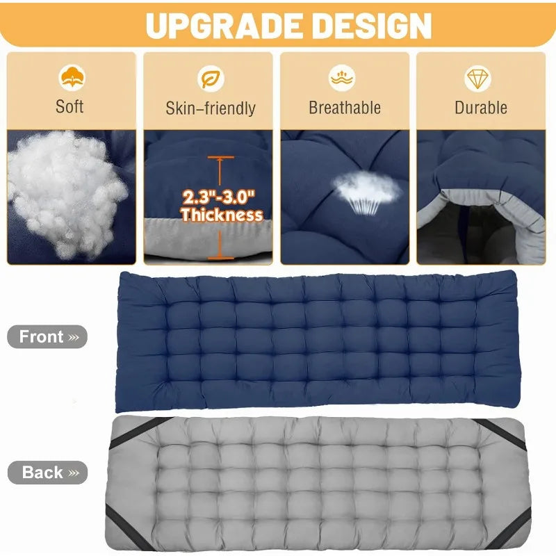 DoCred Folding Camping Cot with Mattress, 2 Pack Heavy Duty Folding Cot for Adults, Portable Sleeping Cot Bed Adults Outdoor Bed