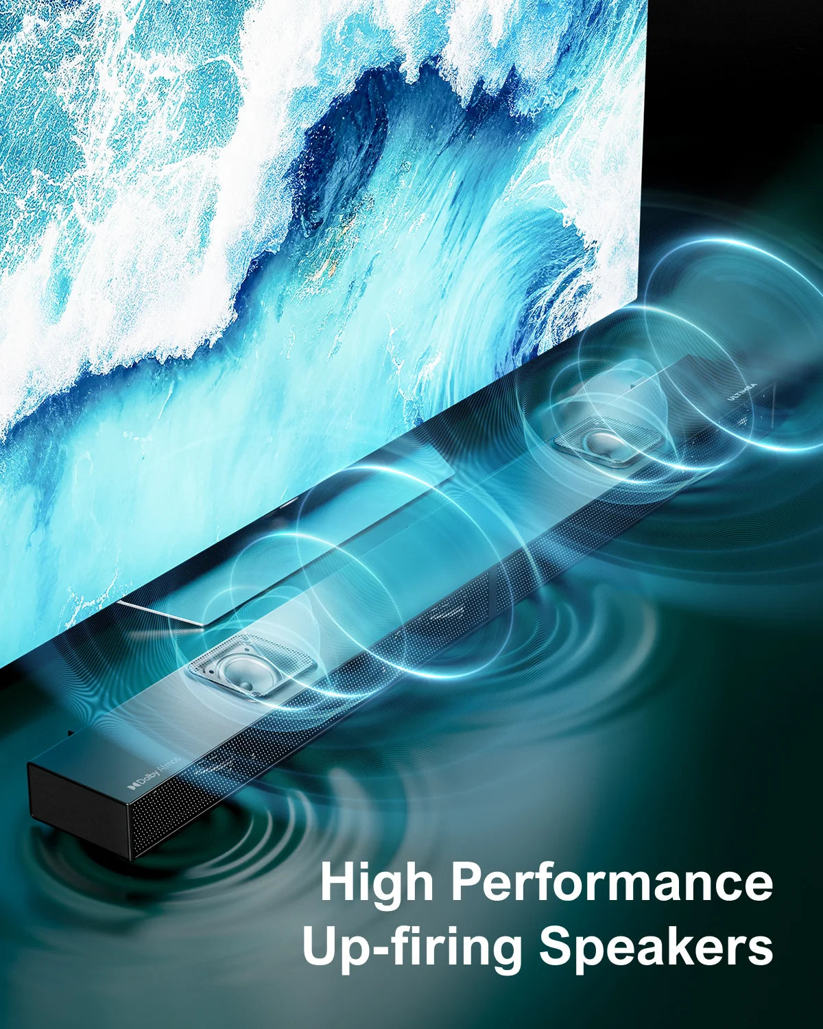 ULTIMEA 520W 5.1.2 Soundbar with Dolby Atmos for Smart TV,4K HDR Pass-through,Home Theater Wireless Bluetooth Soundbar Speakers