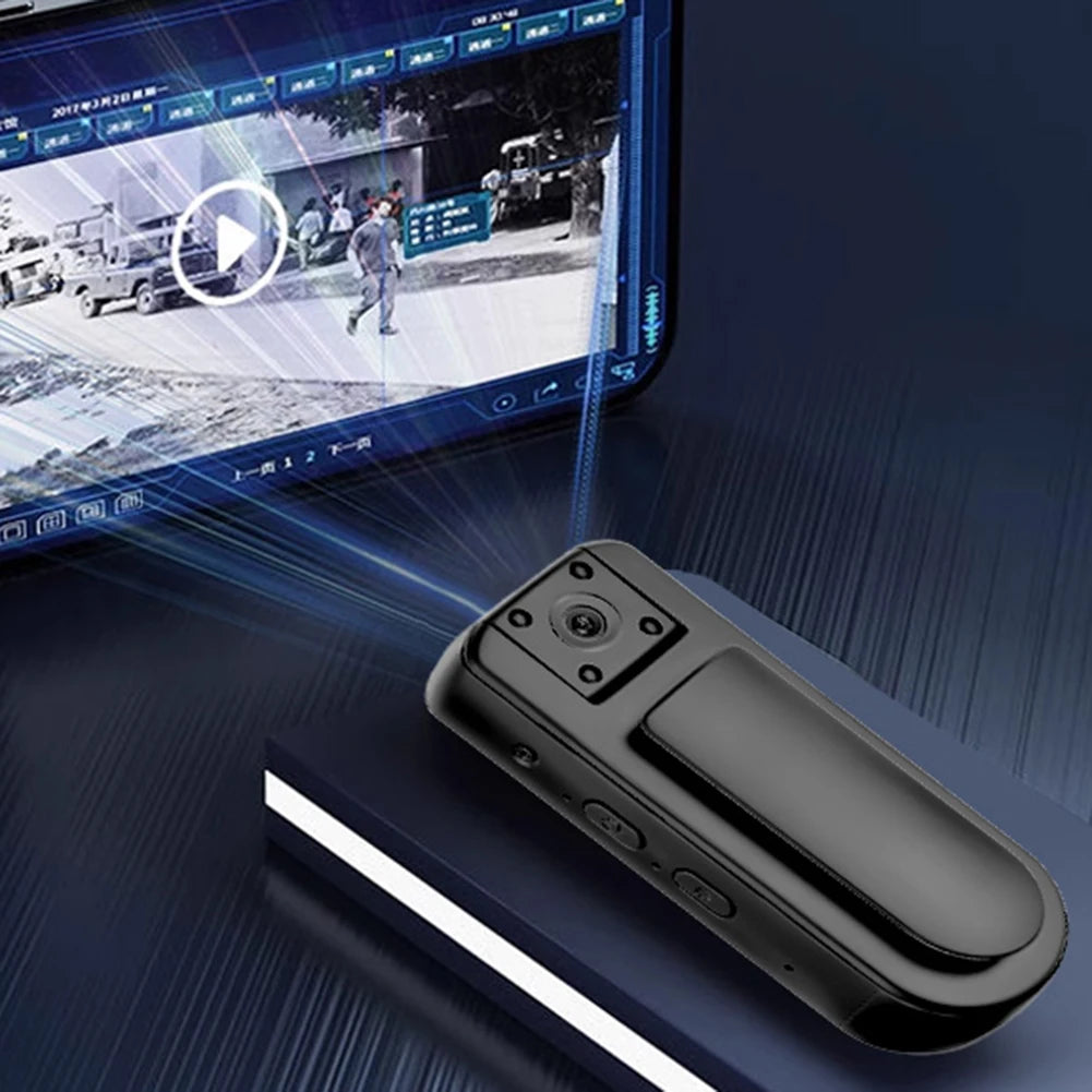 HD 1080P Mini Body Camera 180° Rotatable Lens WiFi Portable Small Personal Camcorder with Audio & Video Recording Body Worn Cam