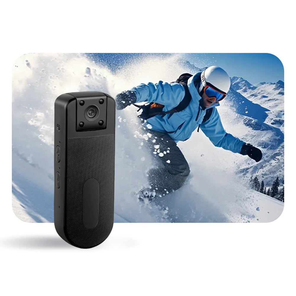 HD 1080P Mini Body Camera 180° Rotatable Lens WiFi Portable Small Personal Camcorder with Audio & Video Recording Body Worn Cam