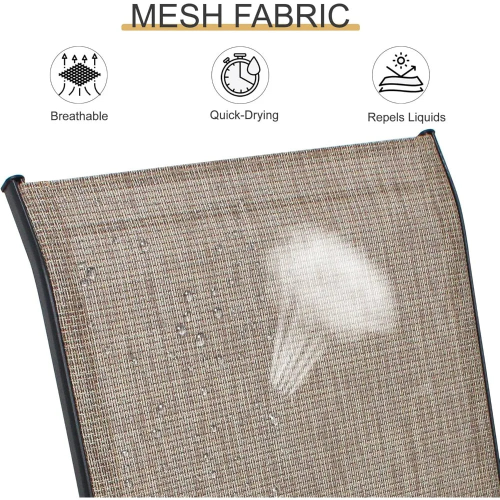 Patio Dining Chairs Set of 4 Outdoor Stackable Dining Chairs for All Weather 330lbs Capacity Heavy Duty Textilene Fabric