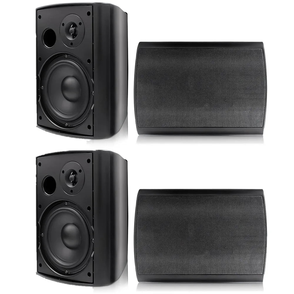 Herdio 4PCS 6.5‘’ 800W Outdoor Bluetooth Speakers Waterproof Wall Mounted Sound System With Multifunctional Amplifier For Patio